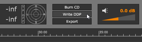 DDP export in the project window